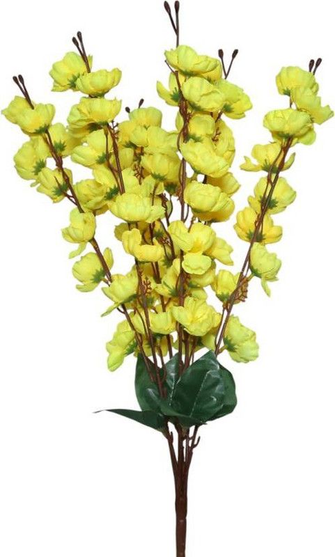 RASHMI CREATION orchid Yellow Orchids Artificial Flower  (22 inch, Pack of 70, Flower Bunch)