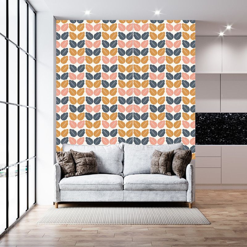 UK INTERIOR DESIGN Floral & Botanical Multicolor Wallpaper  (228.6 cm x 40.64 cm, Pack of 3)