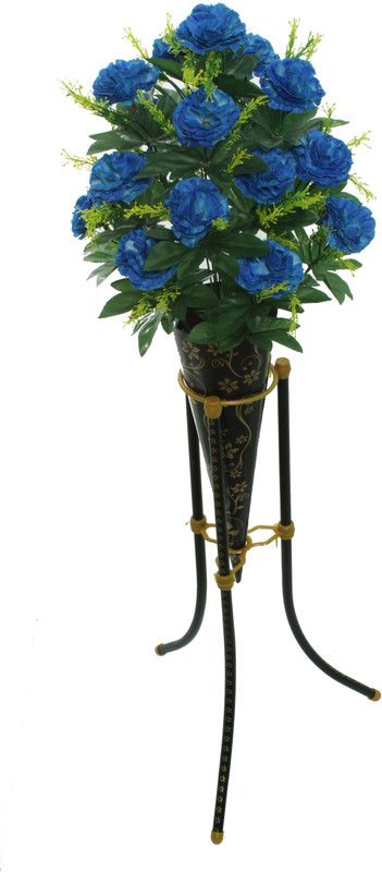CHAUDHARY FLOWER Beautiful New Multi Colour Daisy Flower For Home Décor Blue, Green Daisy Artificial Flower  (45.72 inch, Pack of 1, Flower Bunch)
