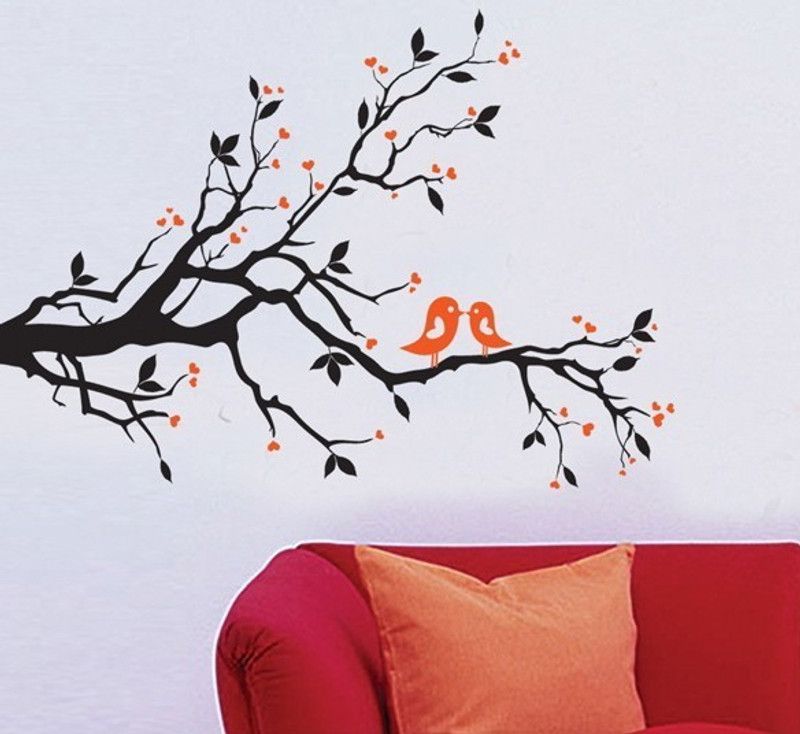 Foxter Extra Large PVC Vinyl Sticker  (Orange, Black)