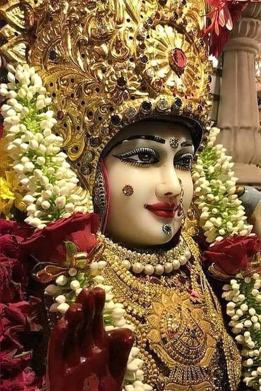 Goddess Meldi Maa Religious Waterproof Vinyl Sticker Poster || (12 inc X 18 inch) btcan2975-1 Fine Art Print  (18 inch X 12 inch, Rolled)