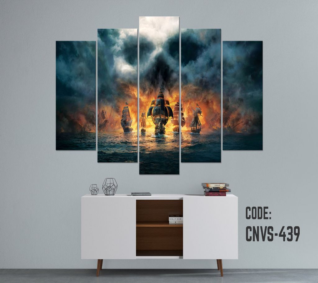 CNVS-439 Pirates Ship Wall Canvas Art Prints 72 inch x 36 inch