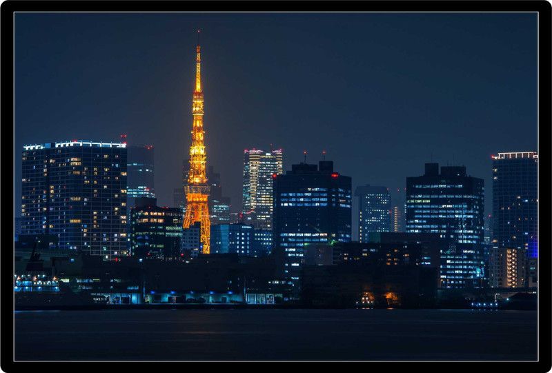 tokyo-cityscape-night-japan Paper Print  (12 inch X 18 inch)