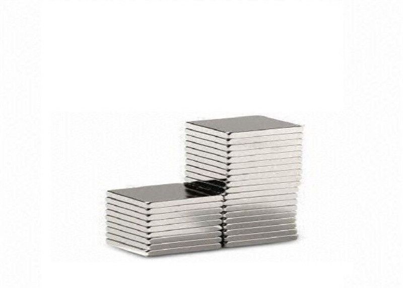 ART IFACT 25 Pieces of 25mm x 25mm x 2.5mm Neodymium Magnets - N52 Square Magnets - Rare Earth NdfeB Magnets - For DIY, School Project or Commercial Usage Fridge Magnet, Multipurpose Office Magnets, Magnetic Paper Holder Pack of 25  (Silver)