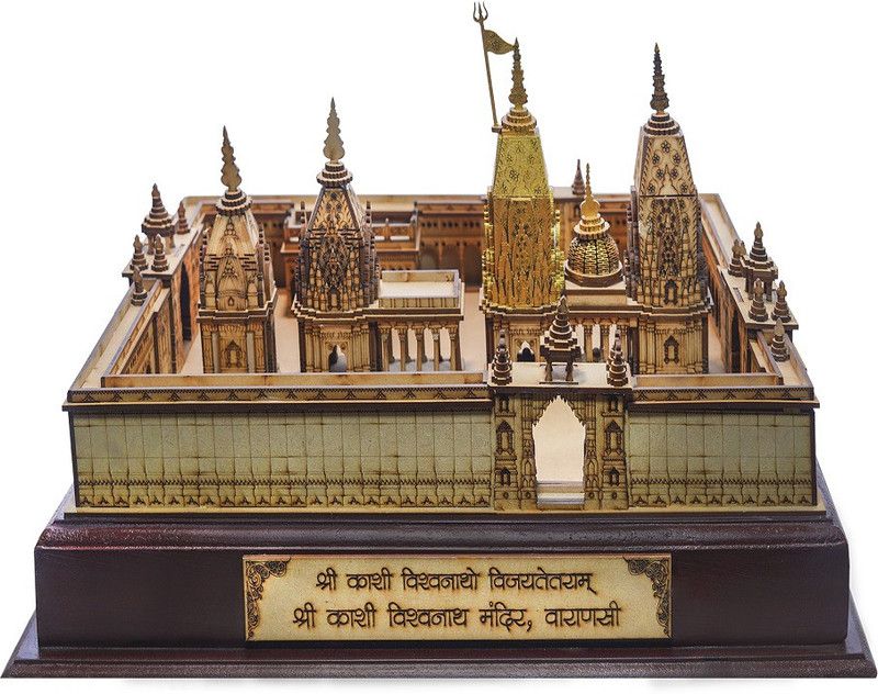 WoodenSouvenir Vishwanath Dham Wooden Corridor 46.5 x 36 x 24.5 Decorative Showpiece - 36 cm  (Wood, Brown)
