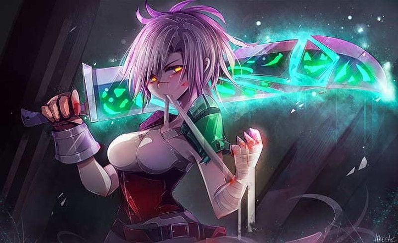 Video Game Overwatch Pink Hair Riven League Of Legends Matte Finish Poster Photographic Paper  (12 inch X 18 inch)