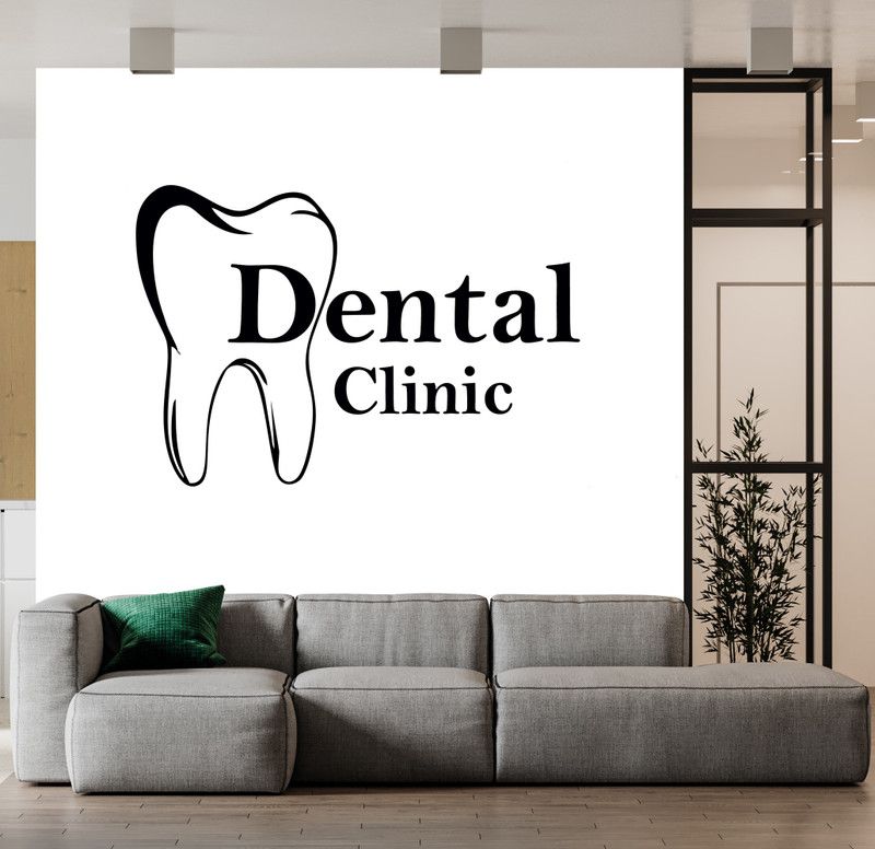 BRITISH TERMINAL 60.96 cm Dental Self Adhesive Decorative Wall Sticker || (60cm X 45cm) btcut5557-2 Self Adhesive Sticker  (Pack of 1)