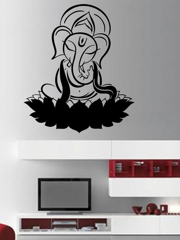 Decora 71 cm Ganesh Ji Self Adhesive Sticker  (Pack of 1)