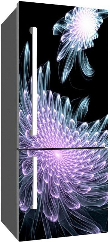 Advait Designs 60 cm Advait Designs fridge sticker beautiful abstract colorful flower wallpaper/poster for fridge double single door decorative sticker (pvc viny) Self Adhesive Sticker  (Pack of 1)