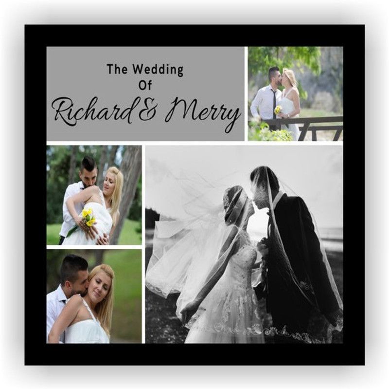 Wood Photo Frame  (Black, 4 Photo(s))
