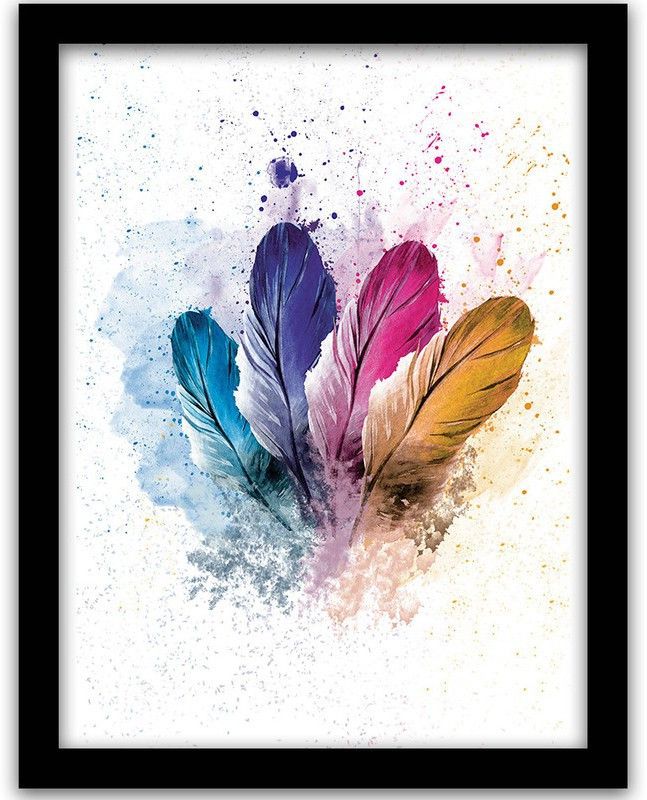 Rainbow Arts Rainbow Arts - Modern Wall Art Framed Painting For Home Decor | Abstract Paintings | Digital Reprint 14 inch x 11 inch Painting  (With Frame)
