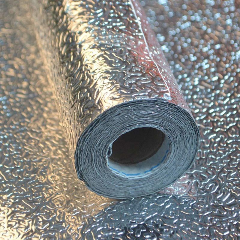 Amar Enterprise Aluminium Silver Foil Stickers, Kitchen Backsplash Wallpaper 200 x 60 cm  (Silver)