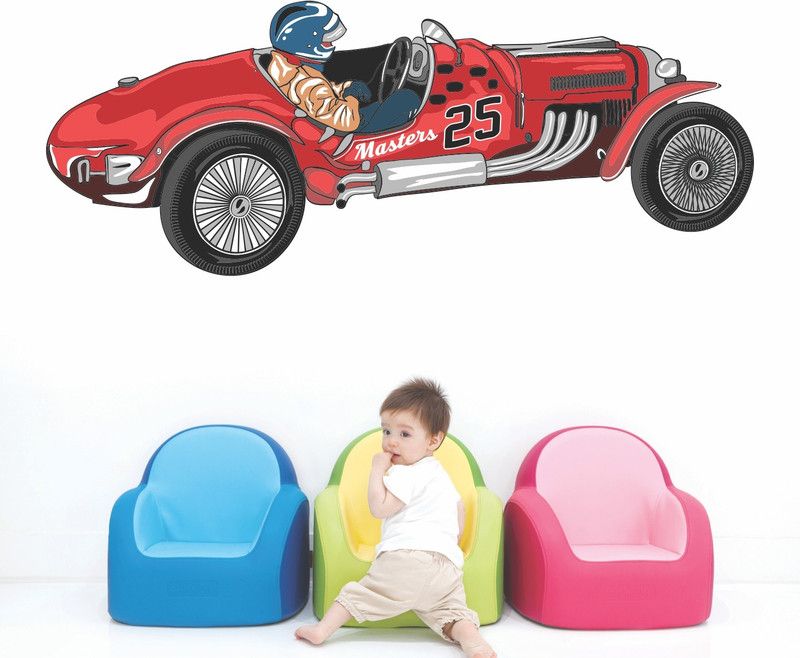 StickMe 100 cm Vintage Car Wall Sticker - SM 150 Self Adhesive Sticker  (Pack of 1)