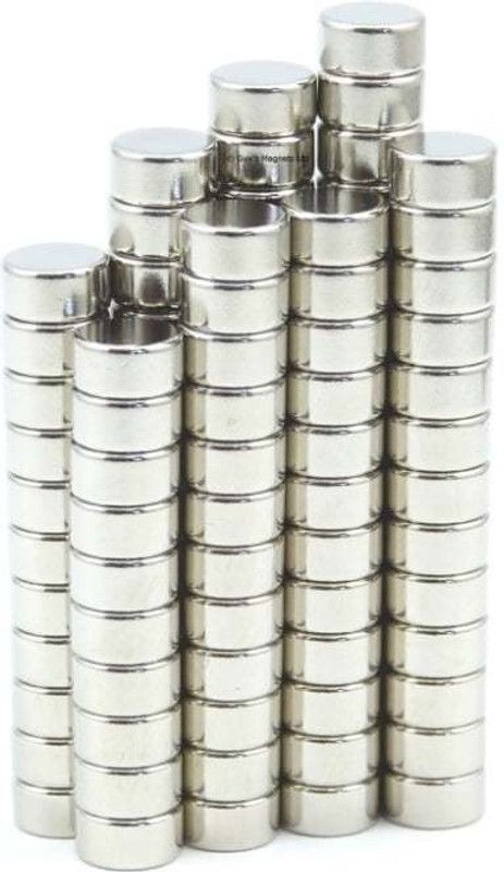 ART IFACT 40 Pieces of 6mm x 3mm Neodymium Magnets-N52 Rare Earth NdfeB Magnets Fridge Magnet, Multipurpose Office Magnets, Magnetic Paper Holder Pack of 40  (Silver)