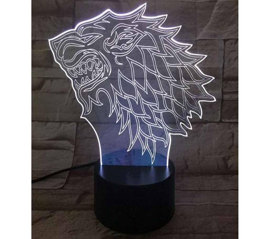 Beautiful LED Lamp - 12 - Lion Face