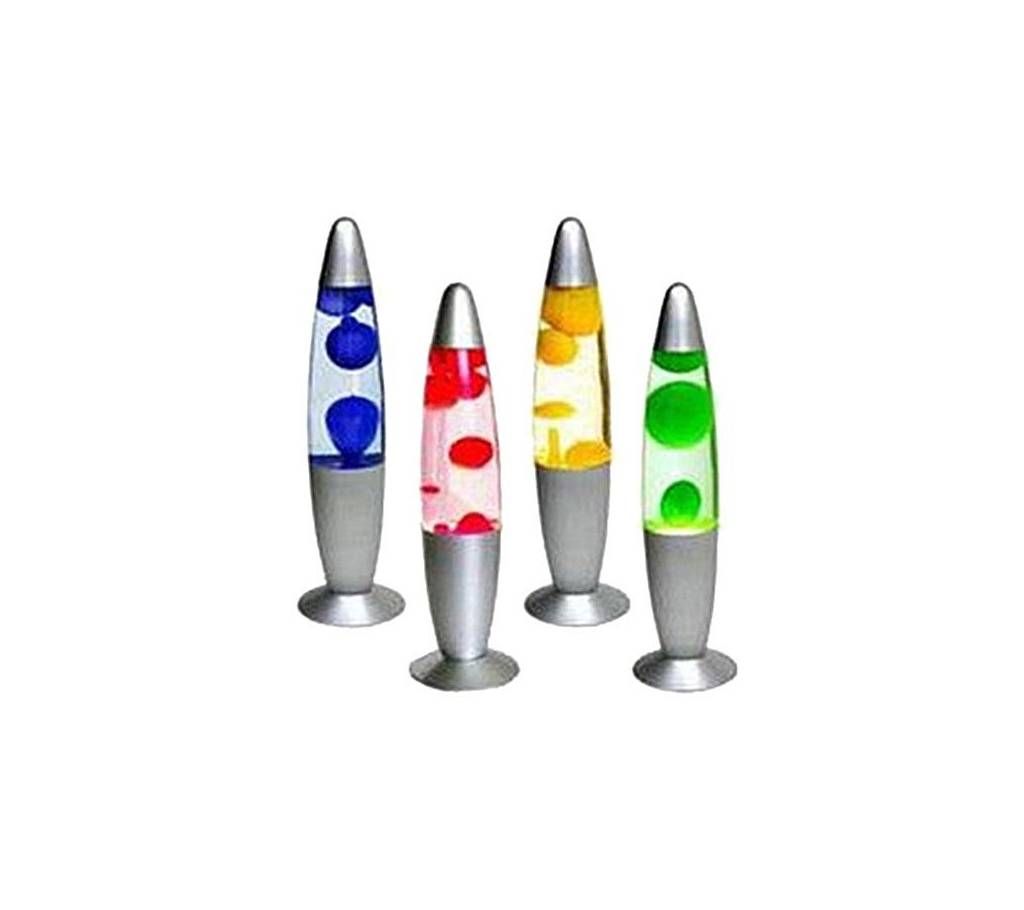 Silver Base Lava Lamp 14 inch - White