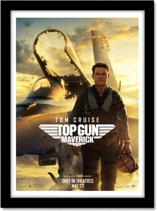 top_gun_maverick_ver3_xxlg Framed Poster for Room & Office(10x13 inch,Framed) Paper Print  (13 inch X 10 inch, Framed)