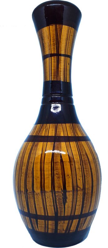 First Deal Wooden Vase  (12 inch, Multicolor)