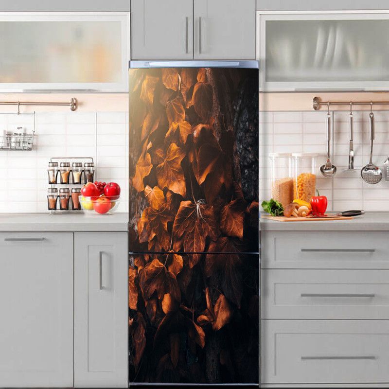 K2A Studio 60 cm leaf brown amber branch wood Self Adhesive Sticker  (Pack of 1)