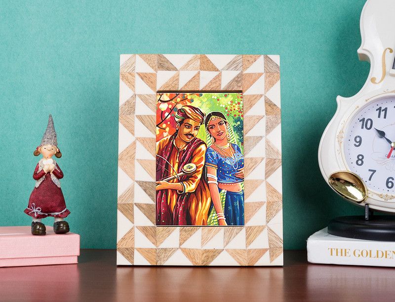 GOLDEN PEACOCK Wood Personalized, Customized Gift Best Friends Reel Photo Collage gift for Friends, BFF with Frame, Birthday Gift,Anniversary Gift Table  (Multicolor, 1 Photo(s), 21*16 cm, (Length x Height))