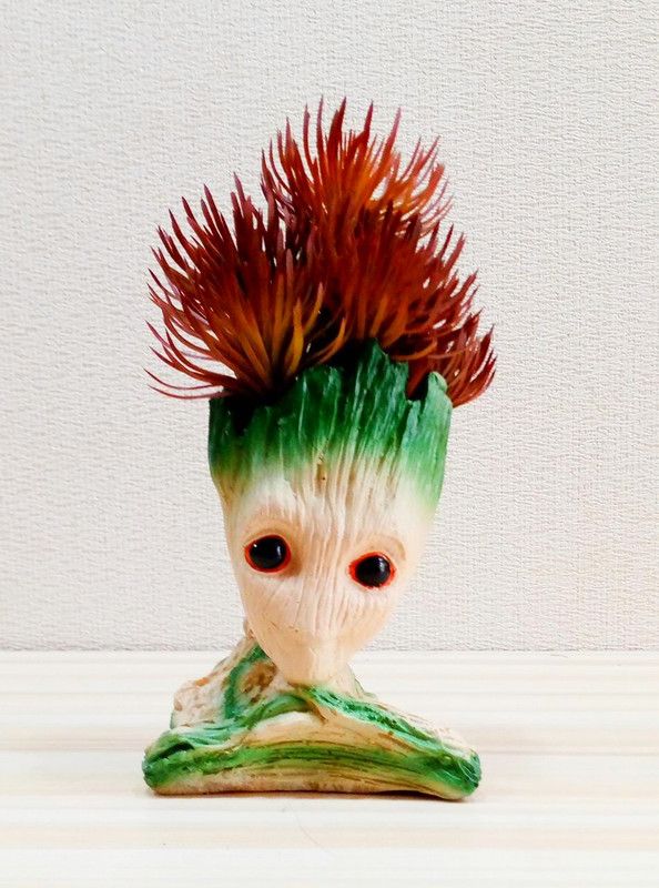 Style My Home Artificial Plant with Pot  (20 cm, Green, Maroon)