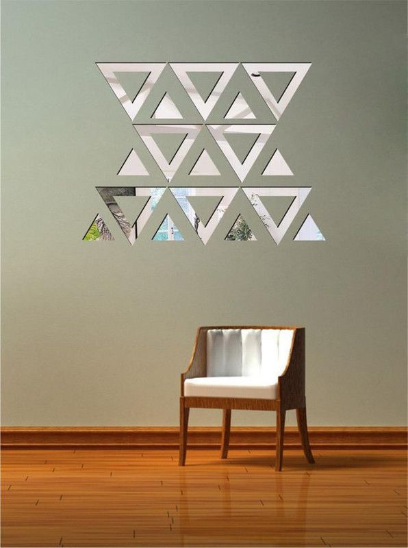 Advance Home Decoration 78.5 cm KC Decor silver mirror acrylic wall sticker self adhesive for home decor (mirror acrylic ) Self Adhesive Sticker  (Pack of 1)