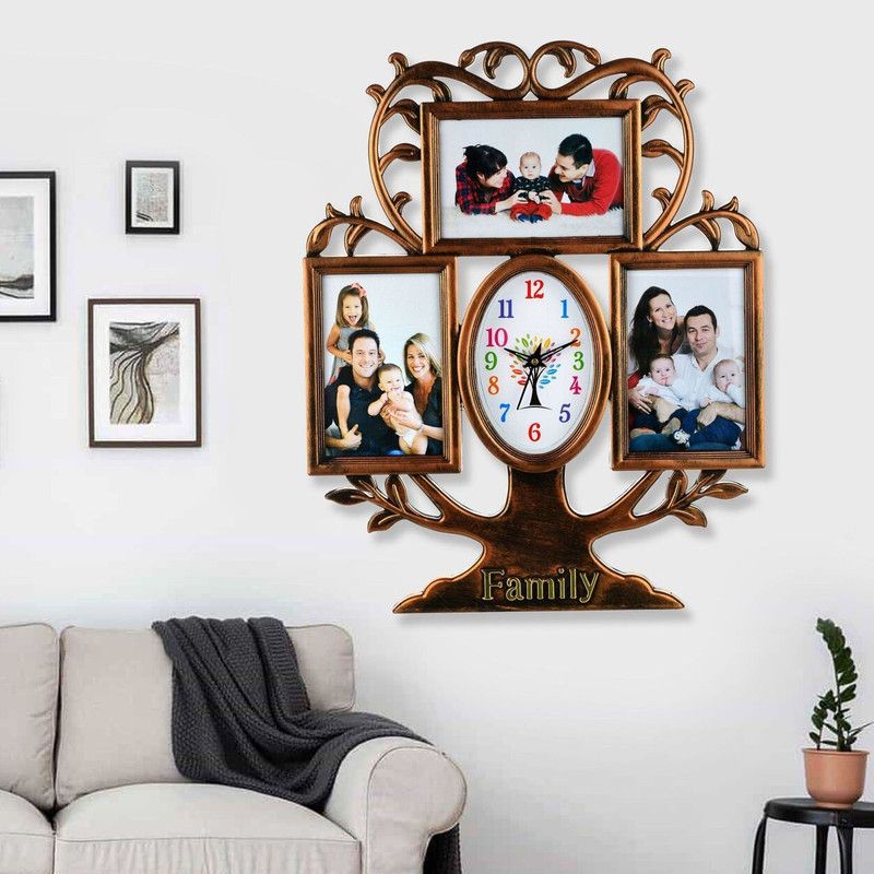 Att'z Analog 44 cm X 35 cm Wall Clock  (Multicolor, With Glass, Standard)