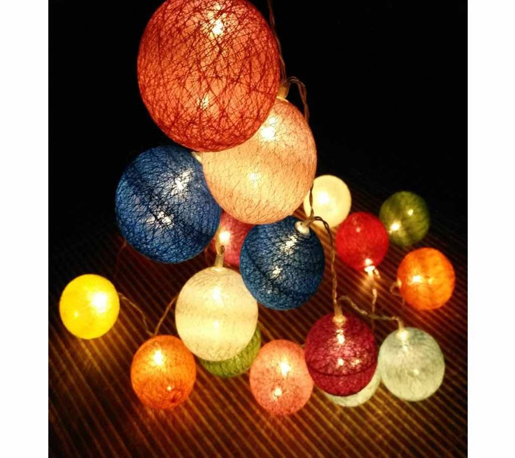 led cotton ball string fairy lights