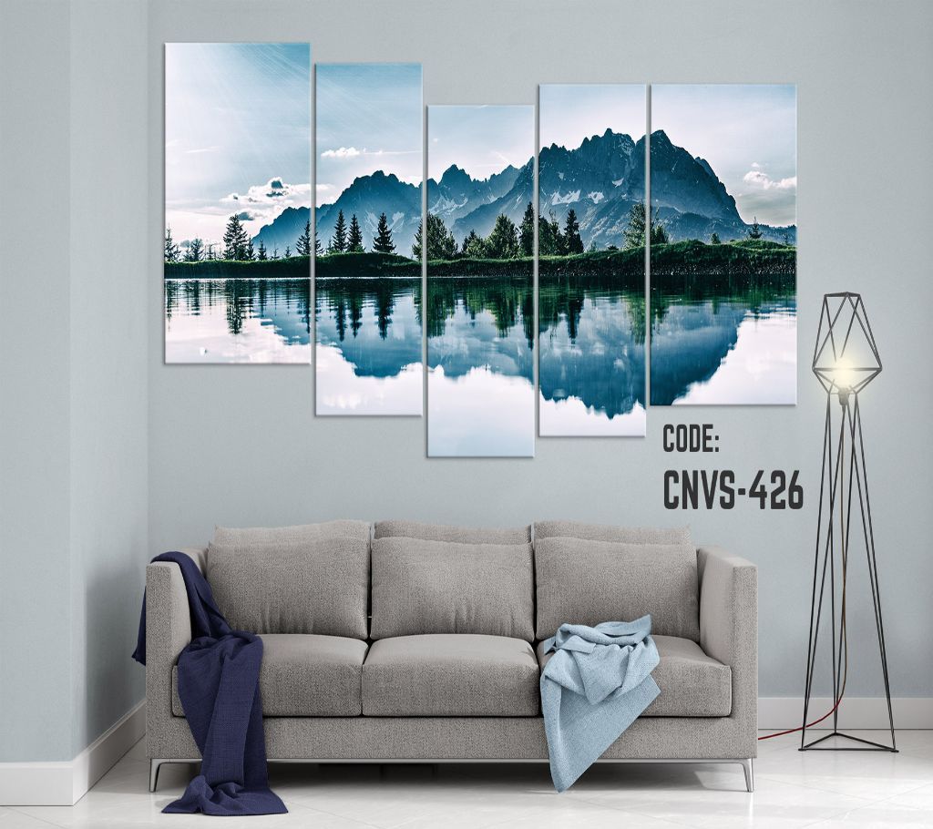 CNVS-426 Gray Mountain Wall Canvas Art Prints 48 inch x 36 inch