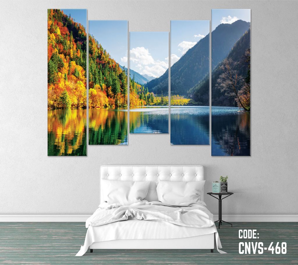 CNVS-468 Mountain with Lake Wall Canvas Art Prints 78 inch x 48 inch