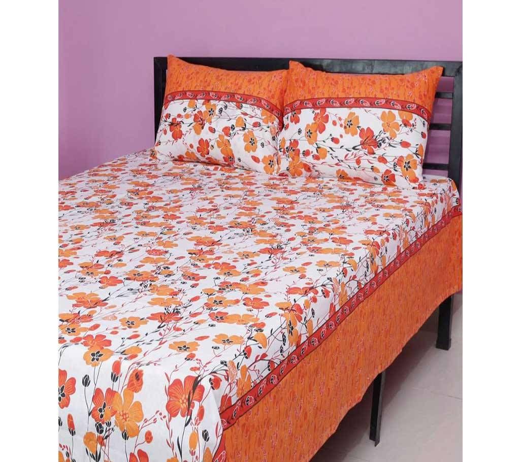 Cotton Bed Sheet With Pillow Cover