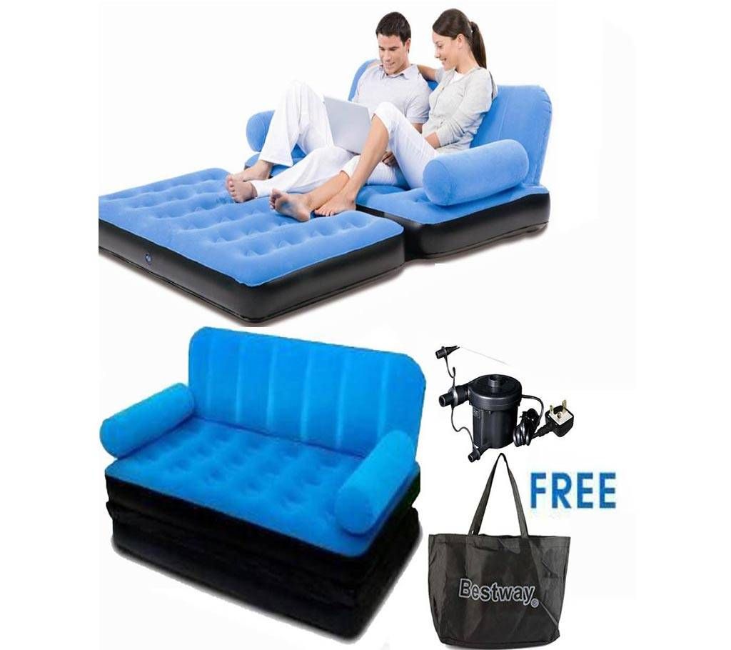  Bestway  Brand Air Inflatable Five  In One  Sofa Cum Bed