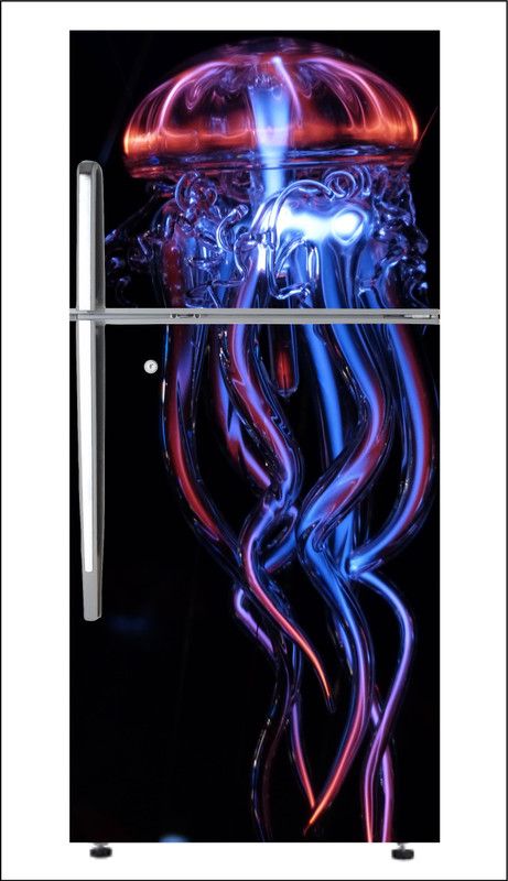 Divine studio 60 cm decorative color palettes with orangevinyl Fridge cover wallpaper poster adhes Self Adhesive Sticker  (Pack of 1)
