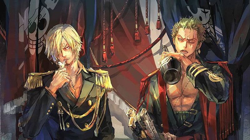 One Piece Sanji Germa 66 Roronoa Zoro Matte Finish Poster Photographic Paper  (12 inch X 18 inch)