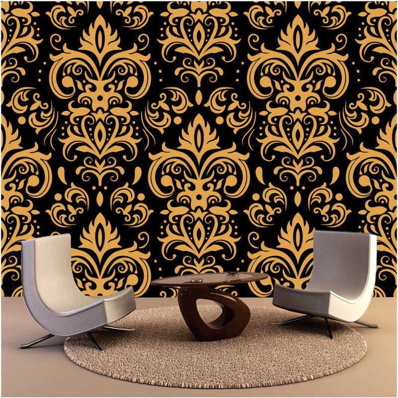 Luxury Decorative Black Wallpaper  (228 cm x 40 cm)