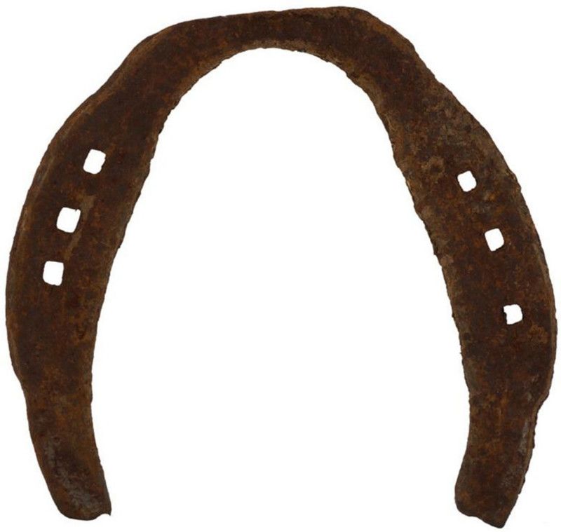 Multiline Company Asli Ghode Ki Naal - Horse-shoe Decorative Showpiece - 8 cm  (Iron, Brown)