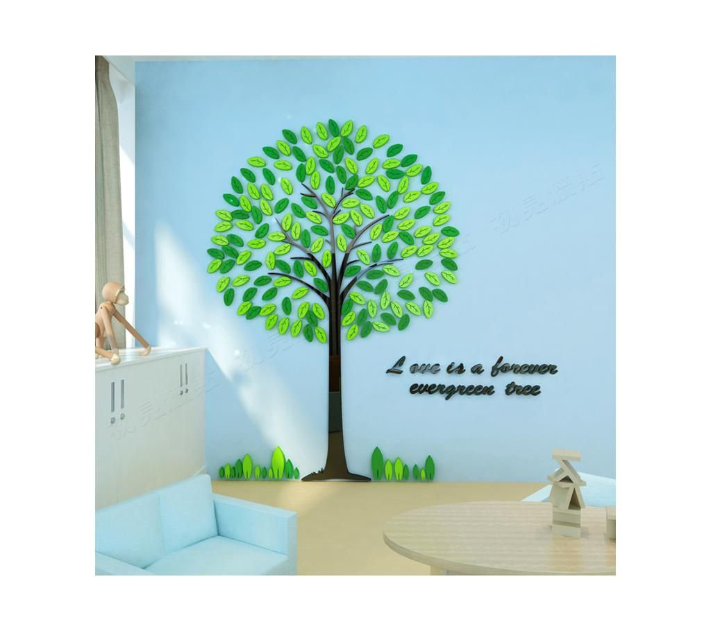 Happy Tree 3D Acrylic Wall Sticker