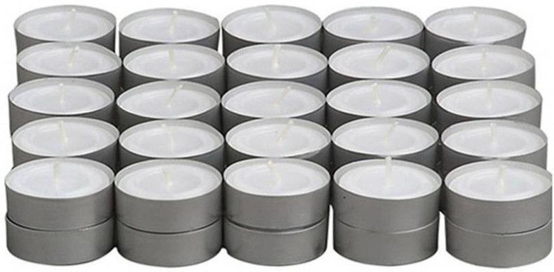 Artfinesse Candle for home decor,diwali,parties Candle  (White, Pack of 50)