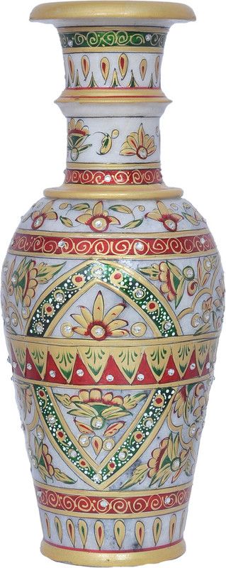 Vaah Marble Stoneware Vase  (12 inch, Multicolor)