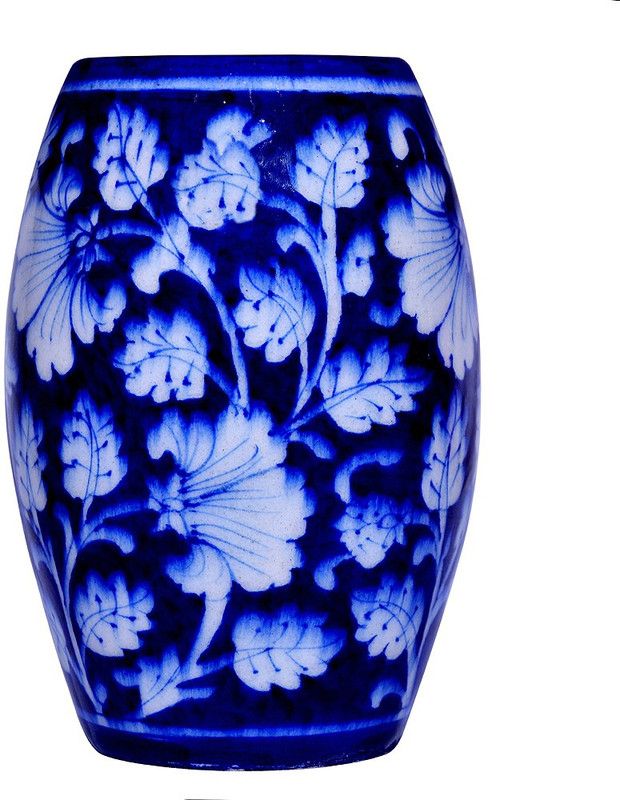 THE HIMALAYA CRAFT Ceramic Vase  (17 inch, Blue)