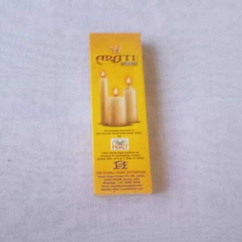 arati Two Stick Candle In Printed Box Candle  (Multicolor, Pack of 1)
