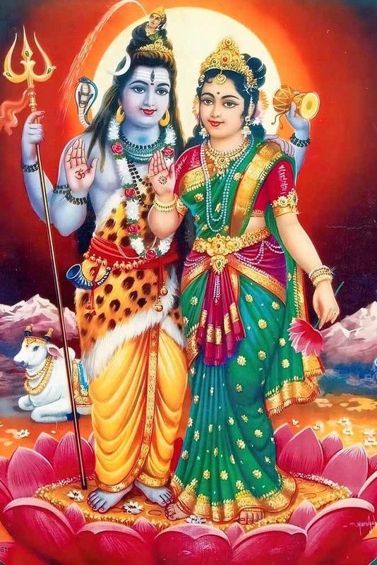 Lord Shankar with Goddess Parvati Mata Religious Waterproof Vinyl Sticker Poster || (24 inch X 36 inch) btcan3015-3 Fine Art Print  (24 inch X 36 inch, Rolled)