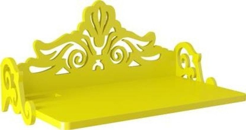 Umar Enterprises Wall T.V Set up box stand MDF Wall wifi stand MDF MDF (Medium Density Fiber) Wall Shelf  (Number of Shelves - 1, Yellow)