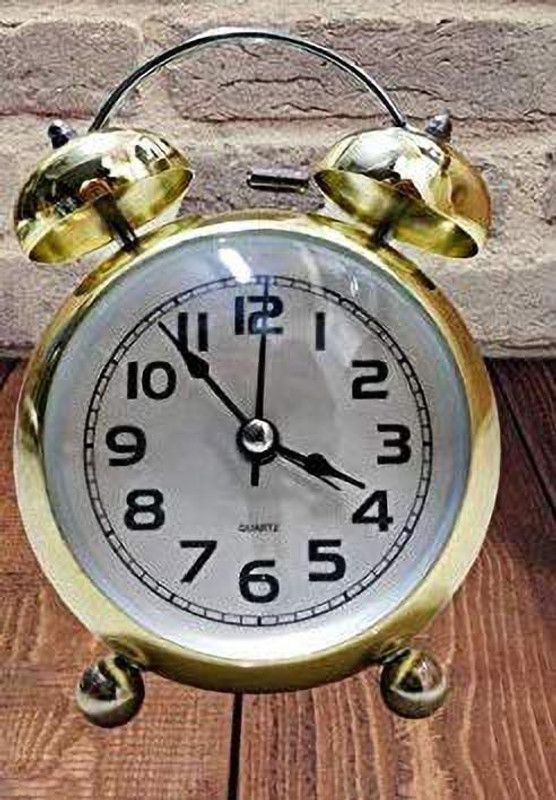 Boriva Analog Golden Clock
