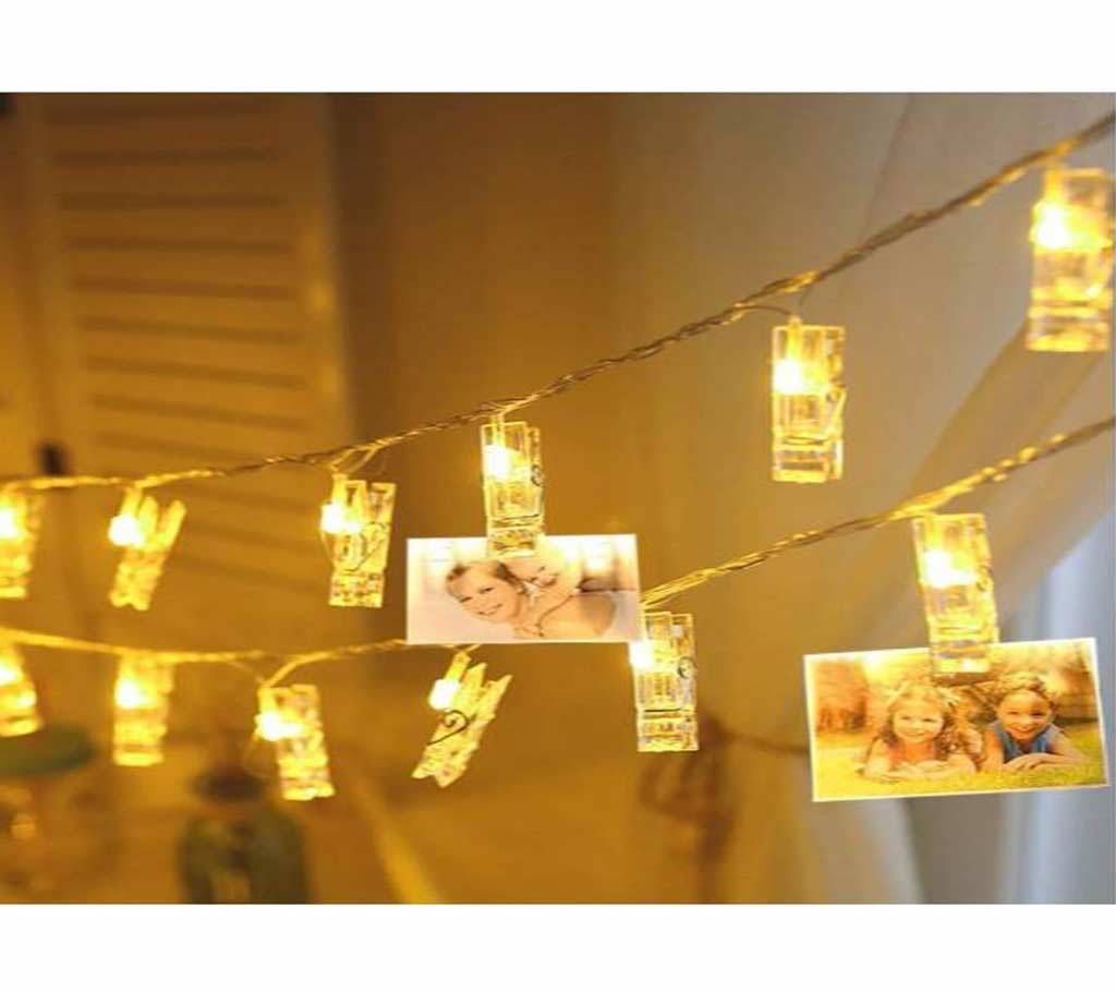 1M 10clips Novelty Wedding Decoration Card Photo Holder Clip String Light Party Fairy Lights