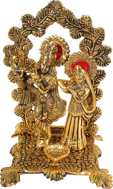 PrettyKrafts Decorative Showpiece - 18 cm  (Metal, Gold)