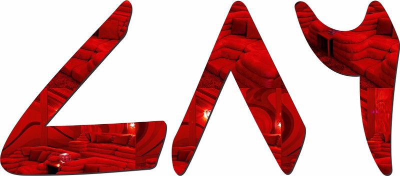 Sticker Hub 22 cm Islamic Sticker Acrylic 3D Mirror Wall Sticker (Red) Self Adhesive Sticker  (Pack of 1)