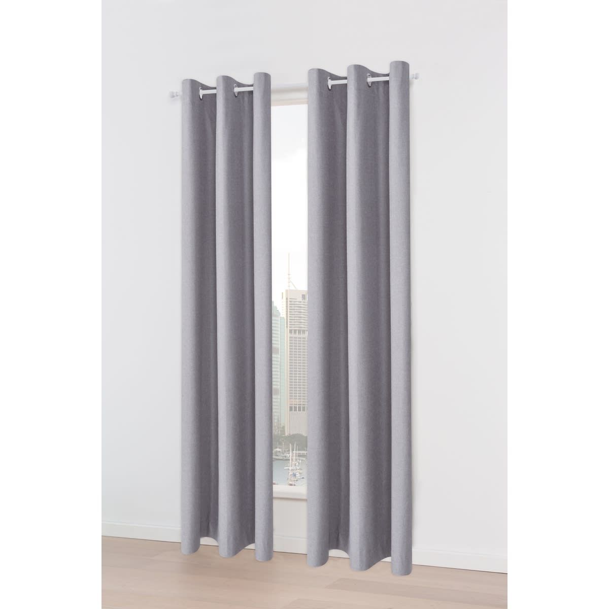 Monaco Eyelet Curtain Grey