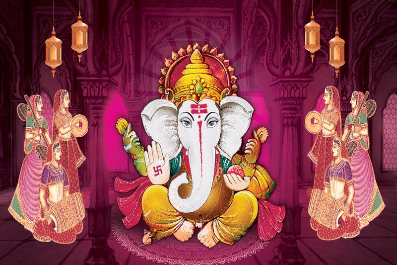 COLOR SOLUTION Religious Multicolor Wallpaper  (60 cm x 45 cm)