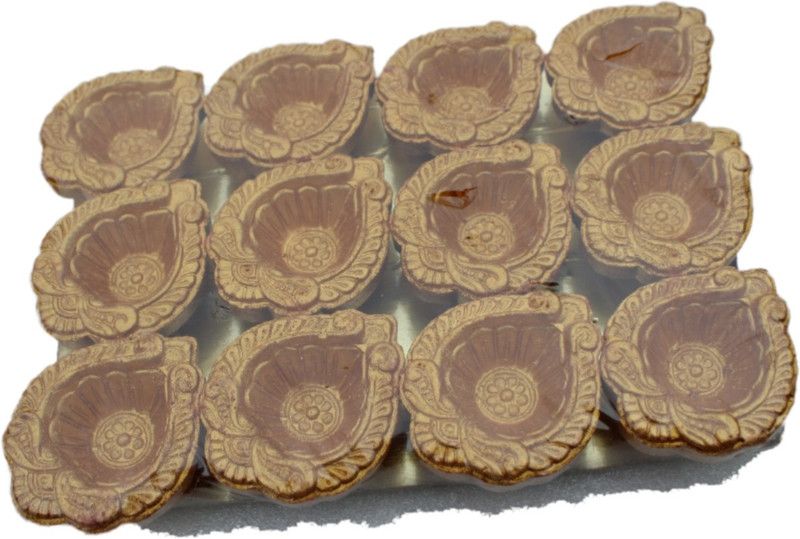 Best Buy Store Terracotta (Pack of 12) Table Diya Set  (Height: 2 inch)